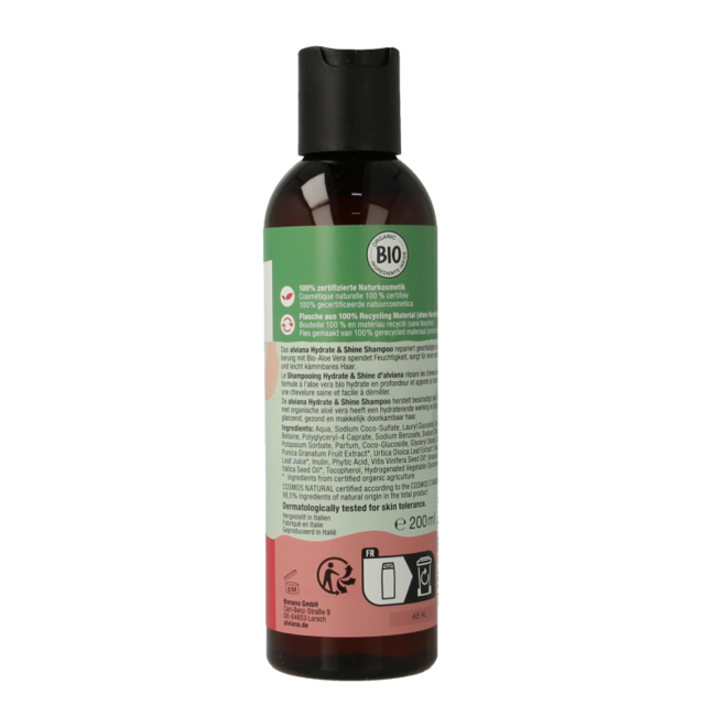 Hydrate and shine shampoo for damaged hair 200 Millilitres