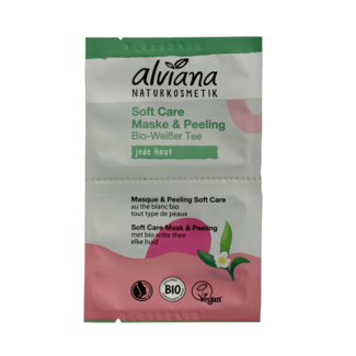Alviana Sanfte Pflegemaske & Peeling mit Bio-Weißem Tee, 2 Stück