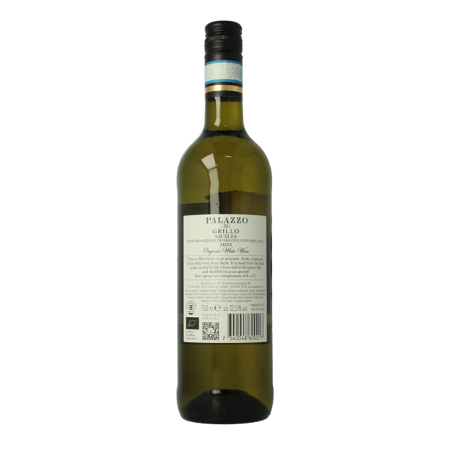 Palazzo Mio Organic Grillo White Wine 750ml