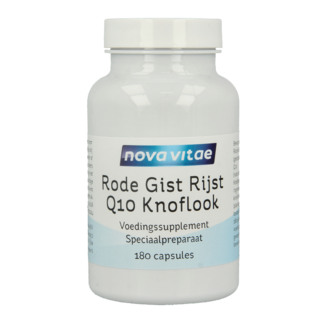 Nova Vitae Nova Vitae Roter Reishefe + Q10 + Knoblauch 180 vegetarische Kapseln