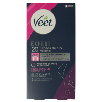 Veet Plastry z woskiem na zimno Veet Expert do nóg, normalne, 20 sztuk