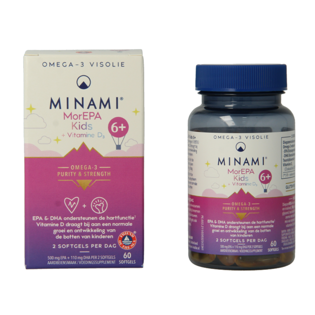 Minami MorEPA Kids + Vitamina D3 60 Cápsulas blandas