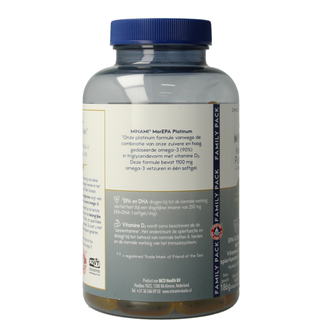 Minami MorEPA platinum + vitamine D3 120 Gélules