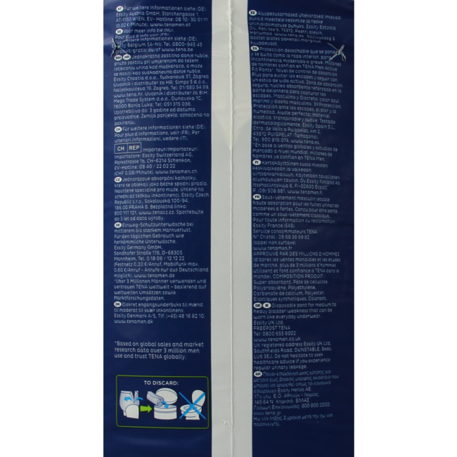 TENA Men Active Fit Pants Plus L/XL 10 Pack