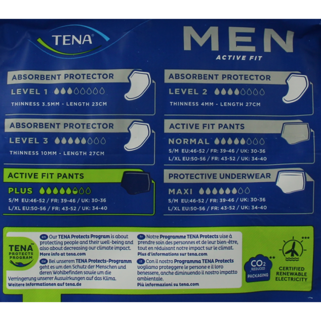 TENA Men Active Fit Pants Plus L/XL 10 unidades