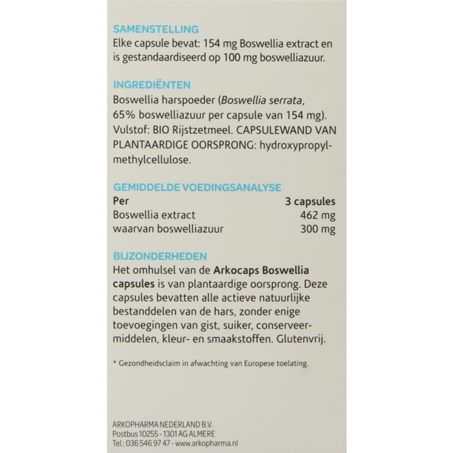 Boswellia 150 kapsułek wegetariańskich