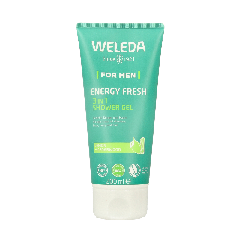 Weleda Gel de ducha Men Energy Fresh 3 en 1 200 mililitros