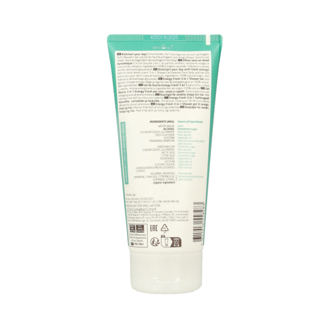 Gel Doccia Uomo Energy Fresh 3 in 1, 200 Millilitri