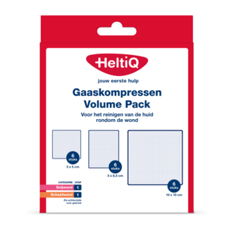 Heltiq Compresses de gaze pack économique 18 pièces