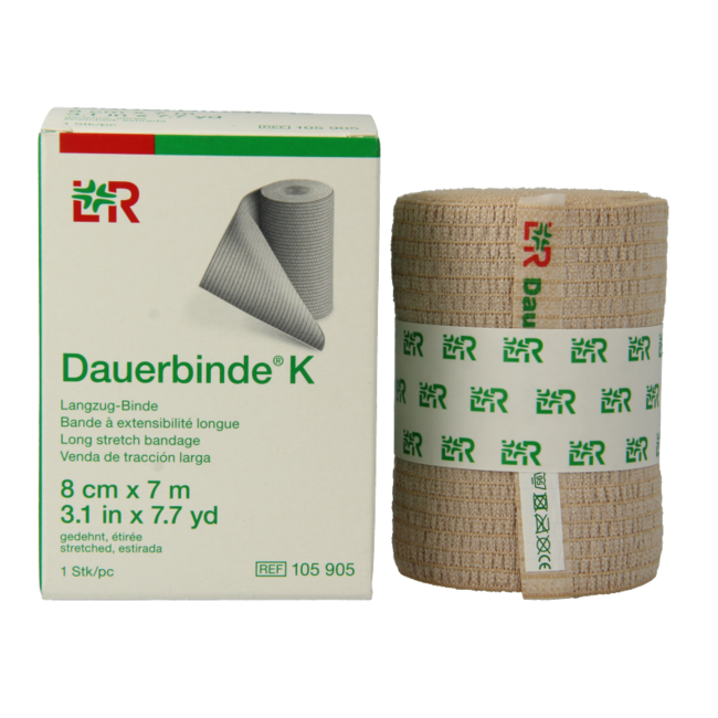 Dauerbinde K elastische Binde 7m x 8cm, 1 Stück
