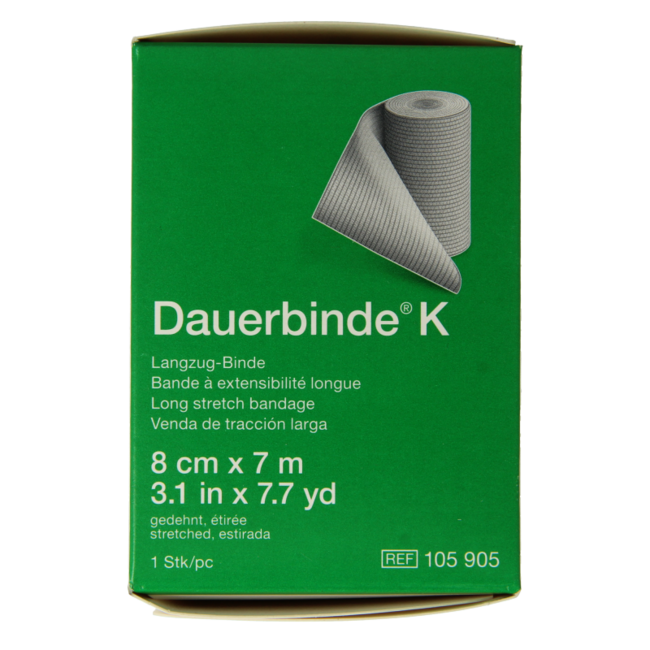 Dauerbinde K elastische Binde 7m x 8cm, 1 Stück