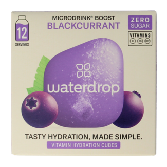 Waterdrop Microdrink boost czarna porzeczka tabletki musujące 12 sztuk