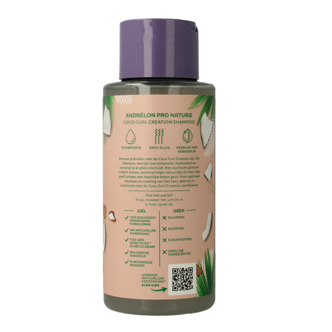 Andrelon Shampoo Pro Nature Cocco Creazione Ricci 400 Millilitri