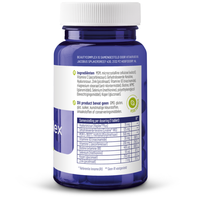 BeautyComplex with Keratin Hyaluronic Acid & Biotin 60 Tablets