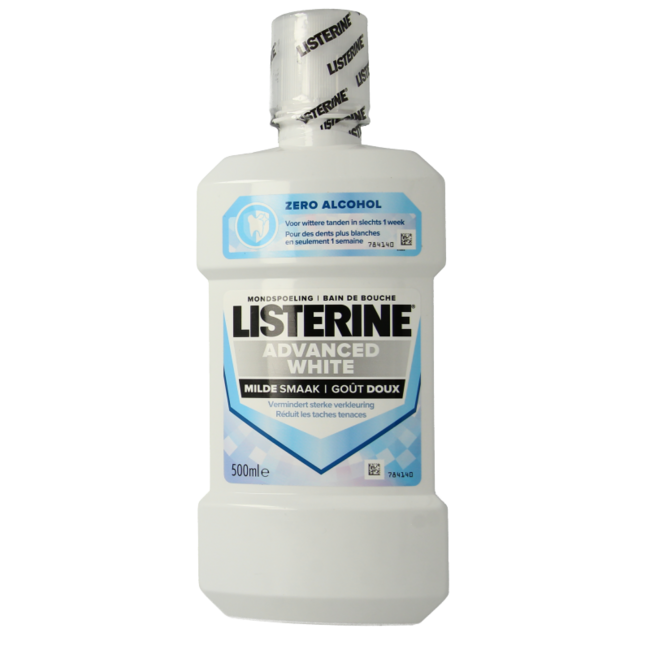 Listerine Bain de bouche Advanced White Goût Léger 500 ml