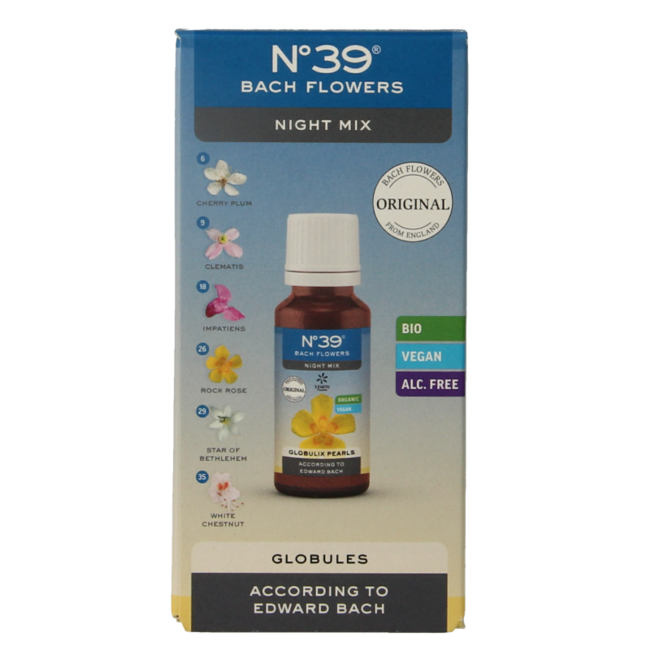 Fleurs de Bach Globules n° 39 Nuit Bio 20 g