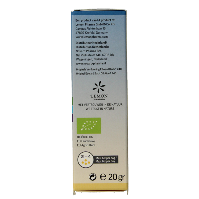 Bach Flower Globule Pearls No. 39 Night Organic 20g