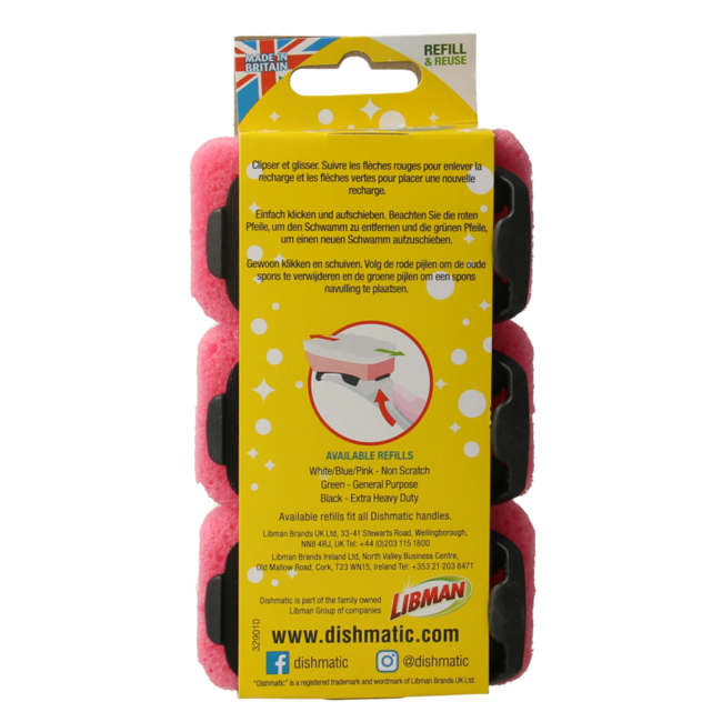 Non-scratch refill sponges 3 pack
