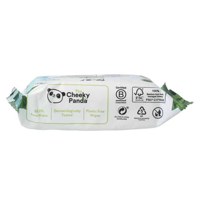 The Cheeky Panda Lingettes nettoyantes pour le visage en bambou sans parfum 25 pièces