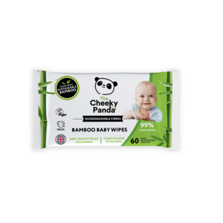 The Cheeky Panda Bamboe bio-afbreekbare babydoekjes 64 Stuks