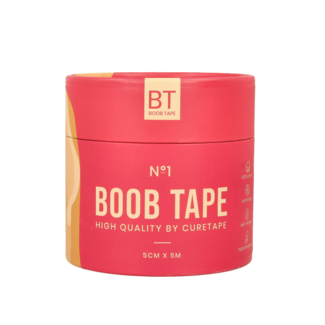 Cure Tape Cure Tape Boobtape nr 1 z osłonkami sutki 5cm x 5m beżowa 1 szt.