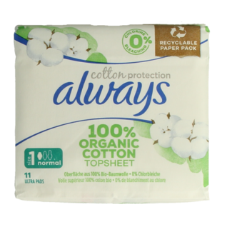 Always Always Maandverband cotton protection normal 11 Stuks