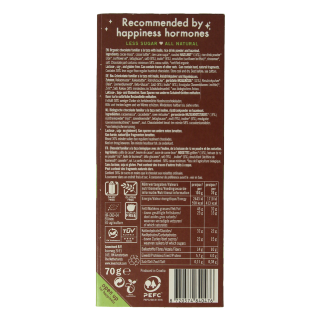 Cosy avellana bio 70 g