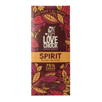 Lovechock Lovechock Spirit reichhaltige dunkle Bio-Schokolade 70 Gramm