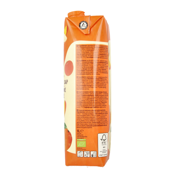 Your Organic Nature Jus de pomme mangue bio 1 litre