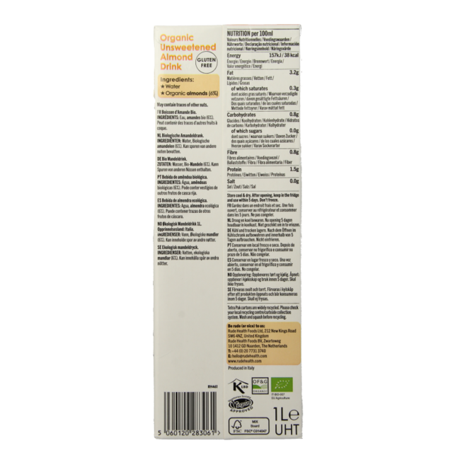 Bebida de almendra ultimate bio 1 litro