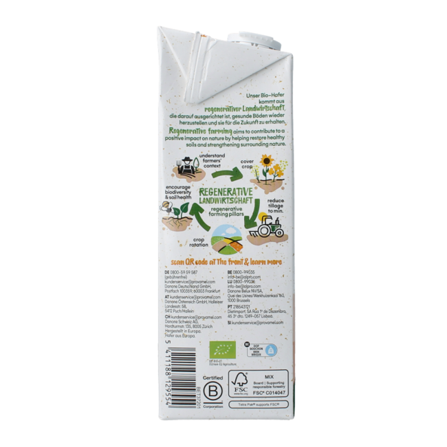 Provamel Bevanda d'avena senza zucchero bio 1 Litro