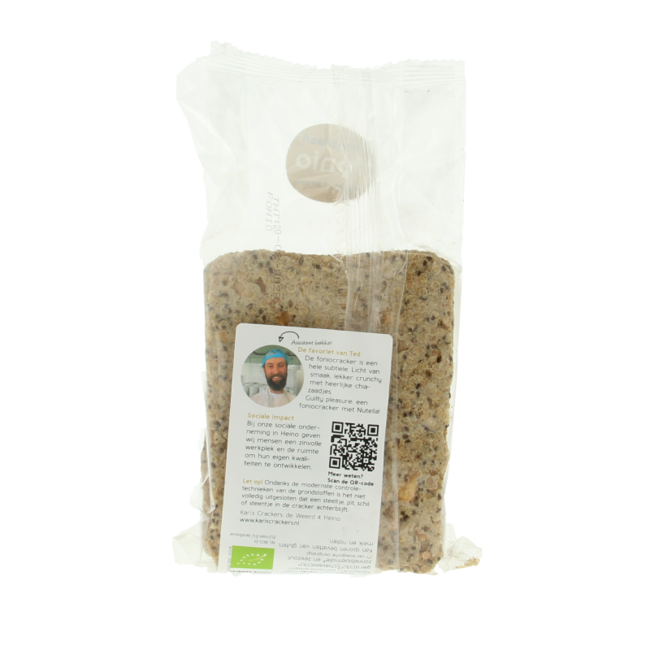 Knekkebrod fonio gierst/chia bio 195 Gram