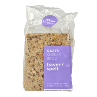 Kari's Crackers Knekkebrod avoine/épeautre bio 200 Grammes