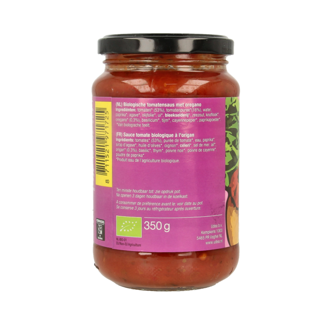 Salsa para pasta Fertilia con orégano bio 350 g