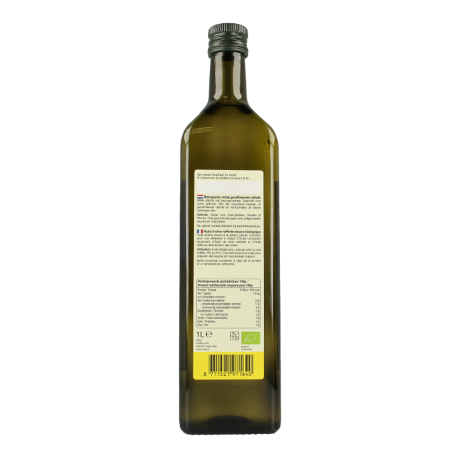 Olive oil mild for baking and roasting organic 1 Litre