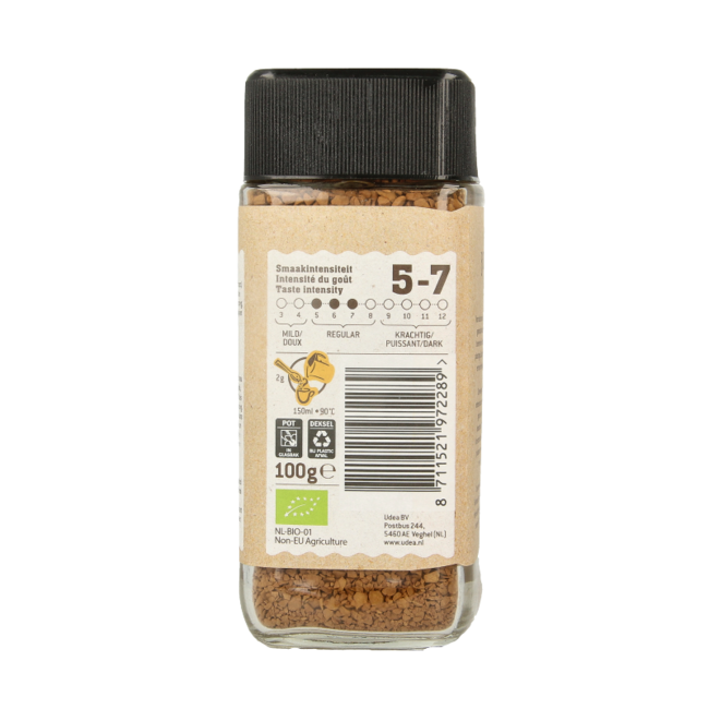 Instant koffie bio 100 Gram