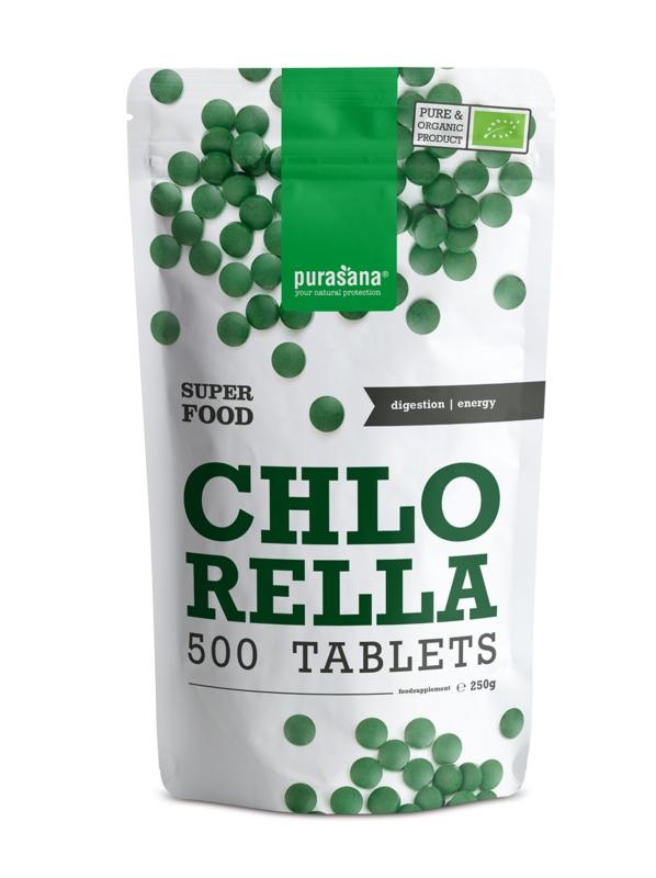 Purasana Chlorella Biologica Vegana - 500 Compresse