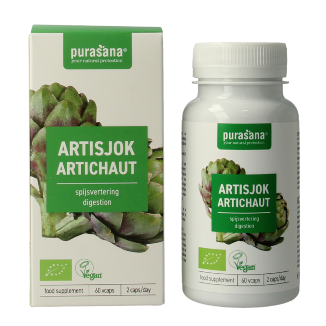 Purasana Alcachofa vegana bio 60 Cápsulas vegetarianas