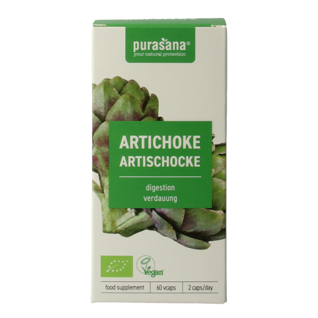 Purasana Artisjok vegan bio 60 Vegetarische capsules