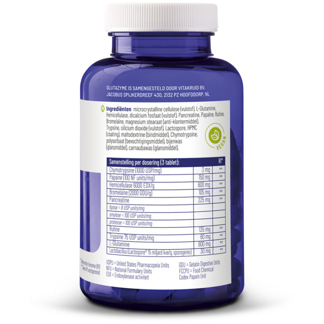 Glutazyme incl. Digestive Enzymes and L-Glutamine 180 Tablets
