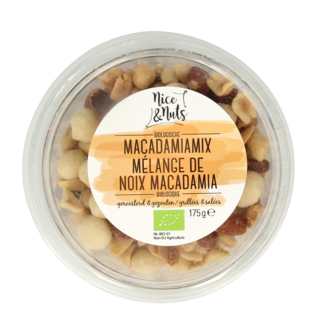 Nice & Nuts Nice & Nuts Macadamia mix with sea salt roasted organic 175 Gram
