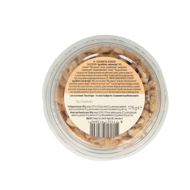 Nice & Nuts Anacardos caramelo sal marina tostados bio 175 gramos