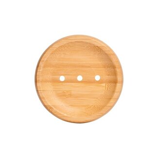 Blokzeep Blokzeep Bamboo soap dish round large 1 Piece