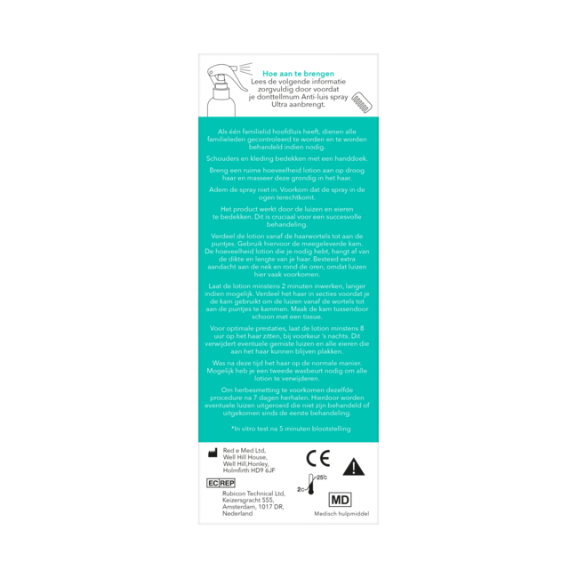 Spray przeciw wszom ultra 120 mililitrów