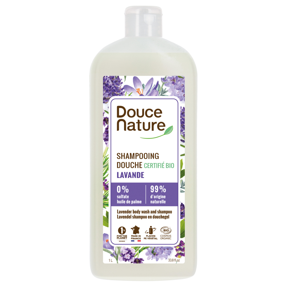 Douce Nature Bagnoschiuma e Shampoo Lavanda Bio 1L