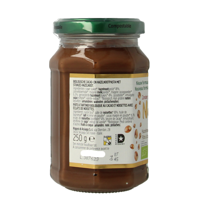 Pâte à tartiner aux noisettes crunchy bio 250 g
