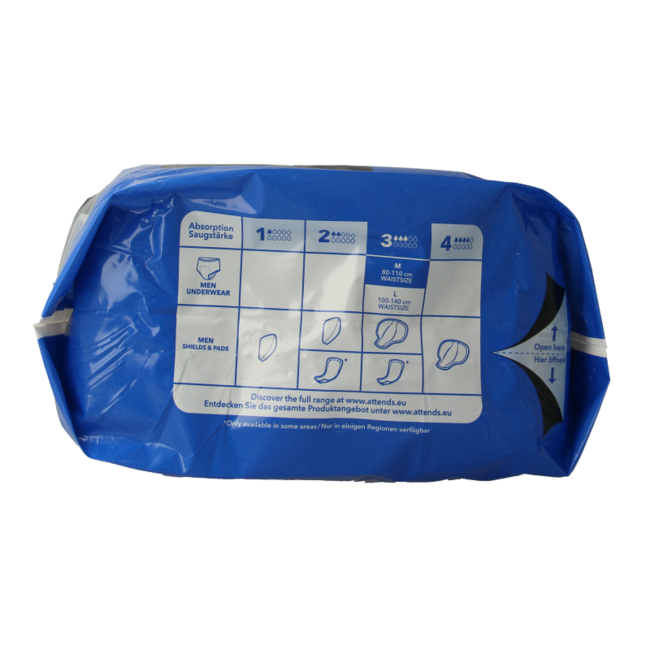 Men discreet underwear zwart maat M 10 Stuks