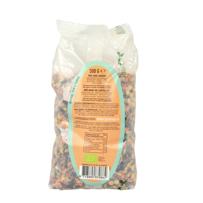 Organic lentil mix 500g
