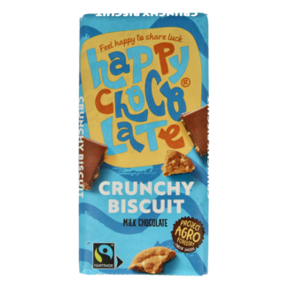 Happy Chocolate Czekolada mleczna z herbatnikiem bio 100 Gram