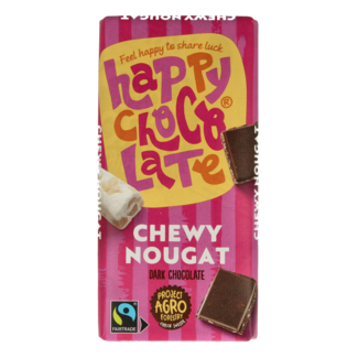 Happy Chocolate Organic dark nougat 100g